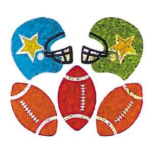   Sparkle Stickers (FOOTBALL) 14.5 ft Roll   100 Repeats: Toys & Games