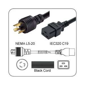  PowerFig PFL52012C19180 AC Power Cord L5 20 Plug to IEC 