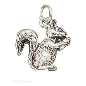  Sterling Silver Squirrel Charm: Arts, Crafts & Sewing