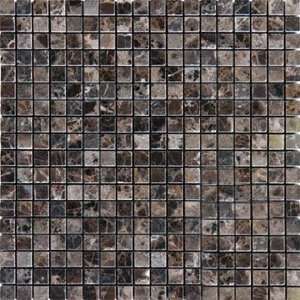  Emperador Dark 5/8 Square Mosaic Tile: Home Improvement