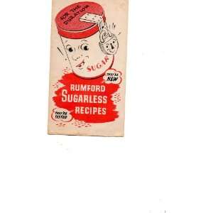  Vintage Advertizing Ephemeral Pamphlet: RUMFORD SUGARLESS 