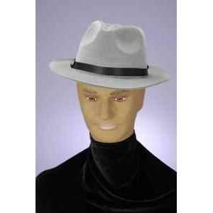  Flocked Gangster Hat   Grey Accessory [Apparel 