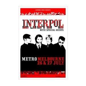  INTERPOL   Limited Edition Concert Poster   by Jazz Feldy 