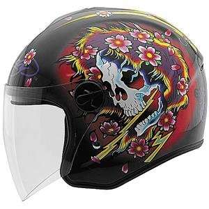   KBC Ed Hardy Beautiful Ghost OFS Helmet   2X Large/Black: Automotive