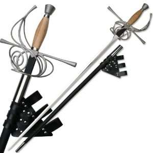    Rapier with Leather Frog Featuring Wooden Handle: Everything Else