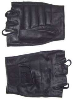   Fingerless Unlined Perforated Waterproof Leather Gloves Mens Clothing