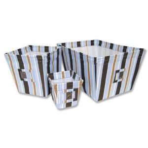  Trend Lab Baby Max Stripe 3 Pc Fabric Storage Bins: Baby
