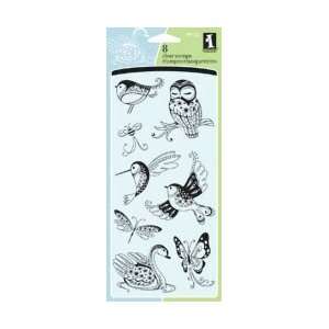   Clear Stamps 4X8 Sheet   Patterned Birds & Bugs Patterned Birds & Bugs