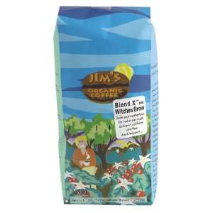 Jims Organic Coffee Blend X, Witches Brew 12 OZ (Pack of 6):  