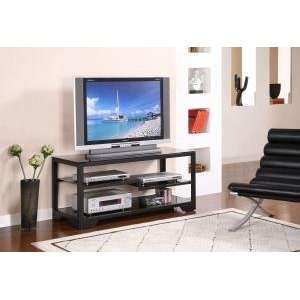  Powell 48 in Black Rectangular TV Stand