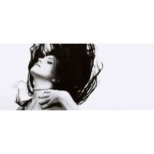Beautiful Woman with Long Flying Hair   Peel and Stick Wall Decal by 