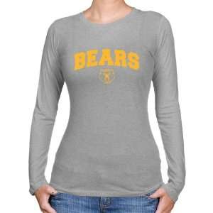  NCAA Baylor Bears Ladies Ash Logo Arch Long Sleeve Slim 