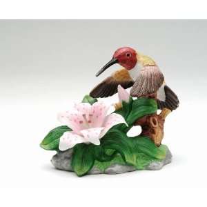  Fine Porcelain Figurine  Hummingbir with Lili, Flower 