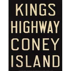   Coney Island Finest LAMINATED Print Winter Works 9x12: Home & Kitchen