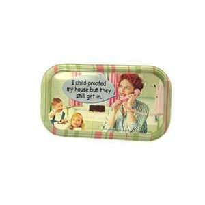  Retro Humor Childproof the House Magnetic Mini Tin Sign 