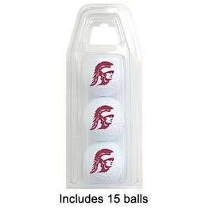  USC Trojans NCAA 15 Golf Ball Clear Pack Sports 
