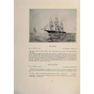  American Ships Stunsls Limited Edition Etching Print: Home 