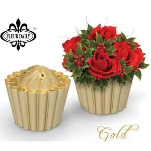  Joster International 10113 Gold Cupcake Vase  Pack Of 2 