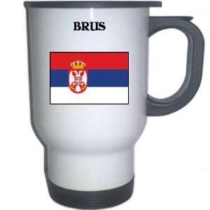  Serbia   BRUS White Stainless Steel Mug: Everything Else