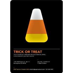  Trick or Treat Candy Corn Halloween Invitations: Health 