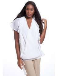  white wrap blouse   Clothing & Accessories
