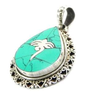  Pendant silver Hatari turquoise.: Jewelry