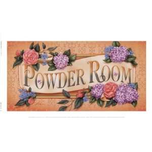   Powder Room Finest LAMINATED Print Shari Warren 11x6