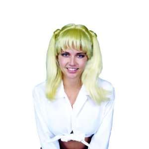  Womens Blonde School Girl Costume Wig 