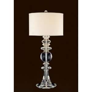 Metropolitan N12382 0, Kingswell Tall 3 Way Glass Table Lamp, 1 Light 