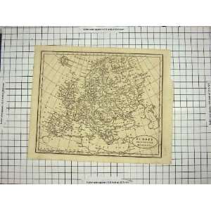   : ANTIQUE MAP 1820 EUROPE FRANCE SPAIN GERMANY ITALY: Home & Kitchen
