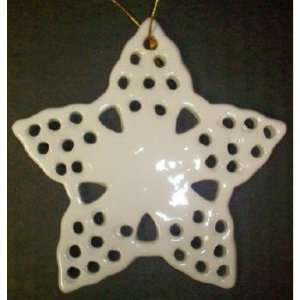  Porcelain Ornament   Lace Star Case Pack 48 Everything 