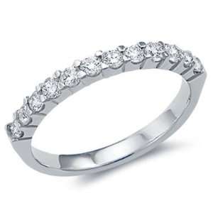   Set 12 Stone Wedding or Anniversary 2mm Ring Band (1/4 cttw) Jewelry
