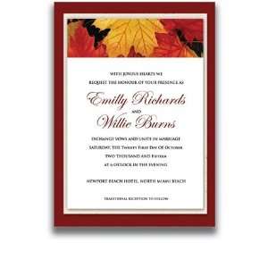  90 Rectangular Wedding Invitations   Sweet Autumn Pop: Office Products
