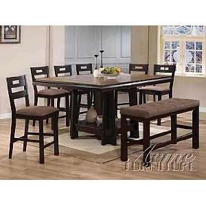   Acme Furniture Counter Height Table 8 piece 14310 set: Home & Kitchen