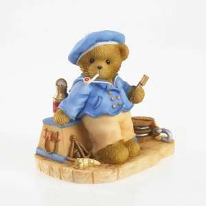 Cherished Teddies Sea Captain Bear w/ Chest Figurine (SAILING THE 
