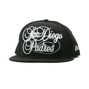 San Diego Padres Swirlz 59FIFTY Fitted Cap   Black 7 5/8:  