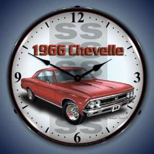  1966 Chevrolet Chevelle SS Lighted Wall Clock Everything 