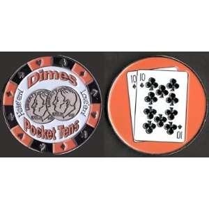  Dimes (Pocket Tens) Poker Card Cover Protector: Sports 