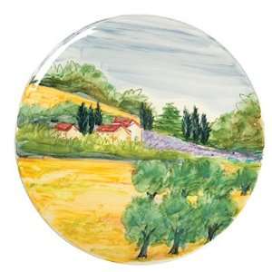  Vietri Saras Vista Olive Field Round Platter Kitchen 