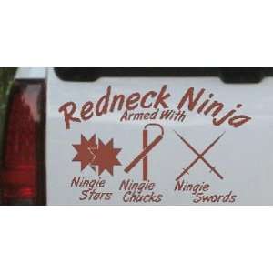  Armed Redneck Ninja Funny Car Window Wall Laptop Decal 