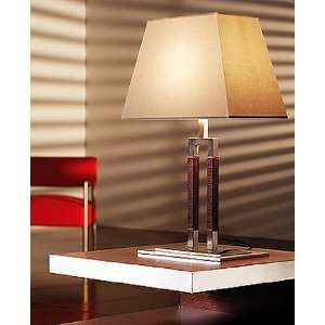 Ema table lamp   Nickel Cuir Leather, 220   240V (for use in Australia 