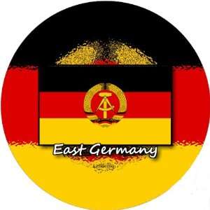    Pack of 12 6cm Square Stickers East Germany Flag: Home & Kitchen