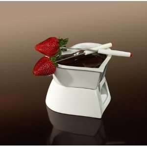 Belgium 4pc Heart Shaped Fondue Set, From Gallery Group, Tabletops 