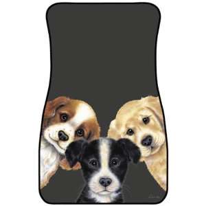  Peeping Puppies Car/Truck Mats   Set of Two: Kitchen 