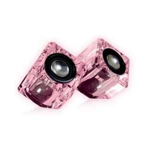   Clear Compact Speakers w LED Lighting (3.5mm) DGUN 095 Electronics