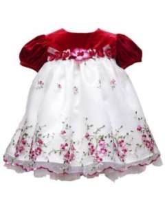  Rare Editions Baby Baby Girls Infant Velvet Embroidered 