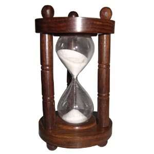  Handmade Wood Craft 3 Minute Sand Timer from India 