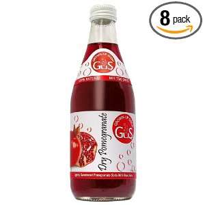 Gus Grown Up Soda   Dry Pomegranate, 12 Ounce (Pack of 8):  