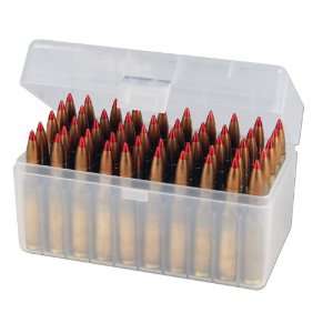   50 Round Ammo Box, Clear Plastic Fits .243 / .308: Sports & Outdoors
