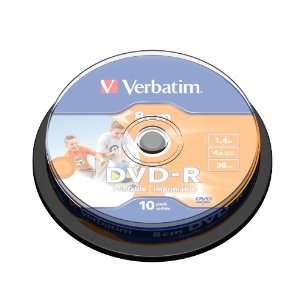 Verbatim DVD R 1.4Gb 8cm 30min Spindle 10 Printable 43573 